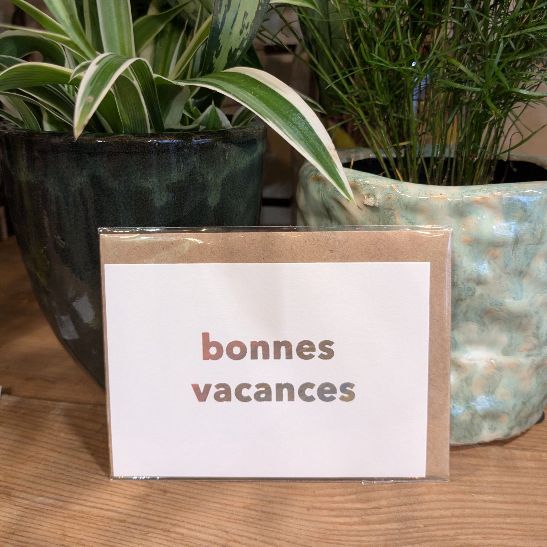 Carte message "Bonnes Vacances"