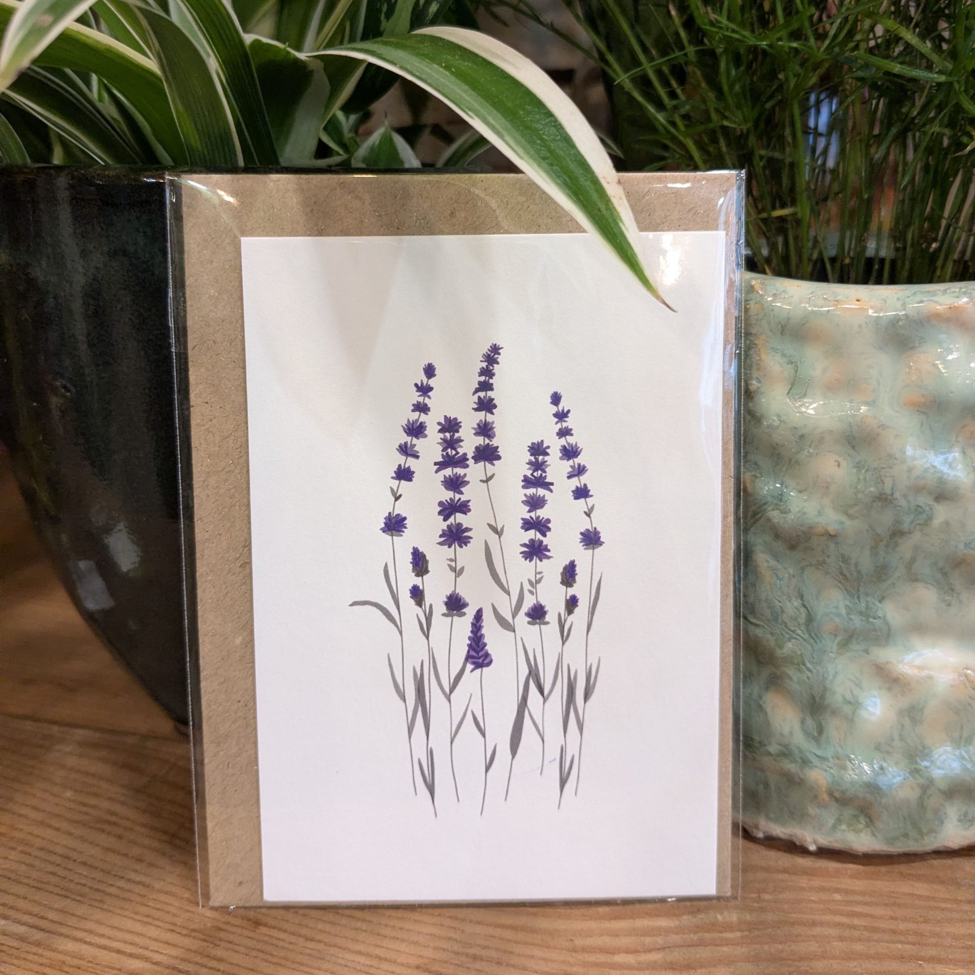 Carte message Lavande