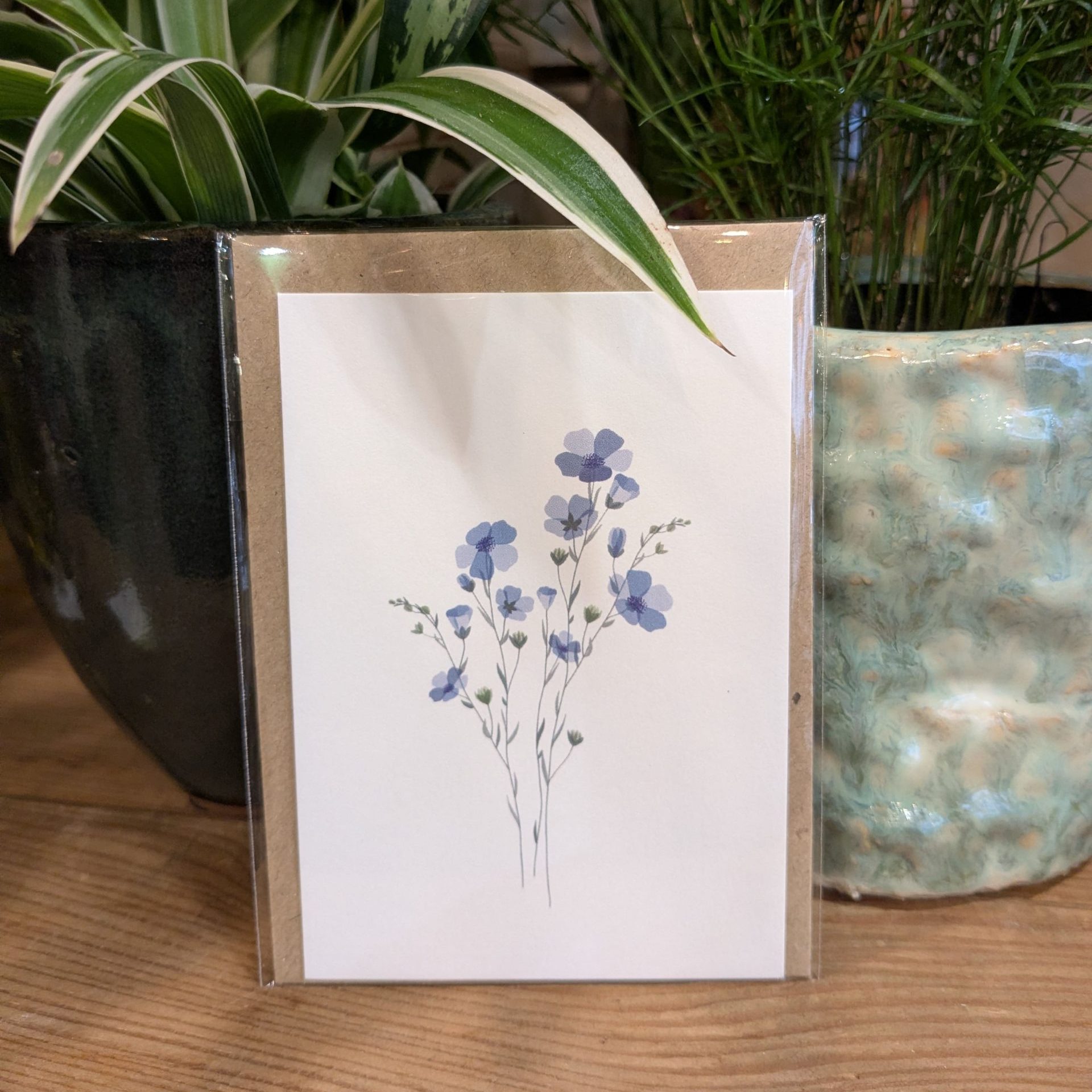 Carte message Myosotis