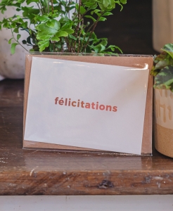 Carte message « Félicitations »